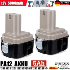 2x 5.0Ah batteria NI-MH per Makita 12V 1222 PA12 1220 1234 1233 1235 batteria di ricambio grigia