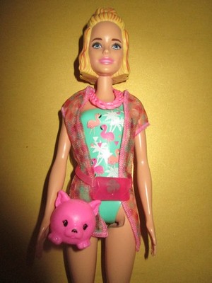 B-2256) ATTRAKTIVE COLOR REVEAL BARBIE MATTEL ORIGINALE WESTE+KETTE+SCHUHE+TIER