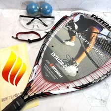 Ektelon Power Fan Revenge Racketball Starter Kit Racket Balls Goggles Open Case
