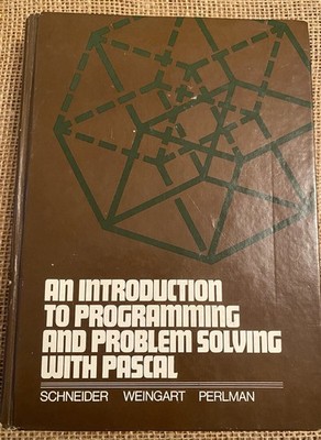 An Introduction To Programming And  Problem Solving With Pascal HB 1978 Book