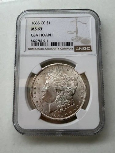 1885-CC $1 Morgan Dollar GSA Hoard NGC MS63 Carson City