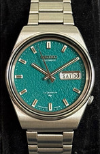 Vintage Seiko Automatic Men’s Watch 17 Jewels Green Dial Day Date 6309