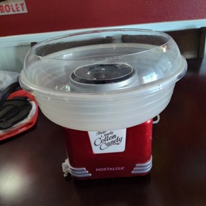 Nostalgia PCM405RETRORED Portable Electric Cotton Candy Machine 450W 120V Red