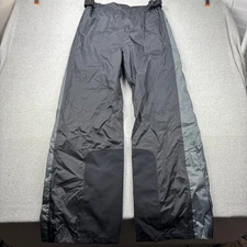 Olympia Moto Sports Motorcycle Rain Pants M/L Packable Nylon Gray Black