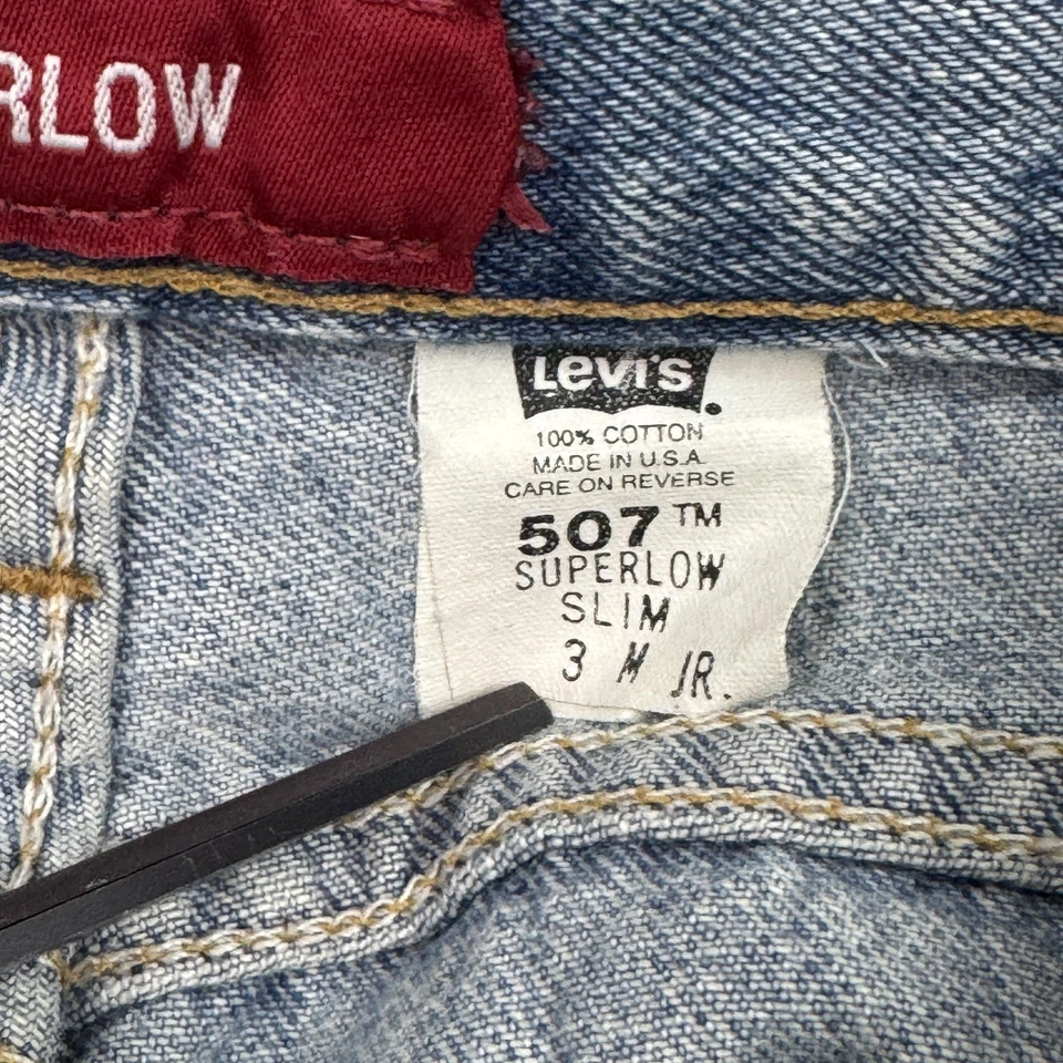 Vintage Levis Cutoff Shorts Womens 3 Junior Denim Superlow USA Made Y2K Jeans - Image 4 of 4