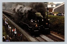 Steam Train Action Postcard NKP 765 & PM 1225 from 1991 Event