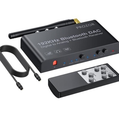 DAC Konverter 192kHz Bluetooth V5.0 Digital zu Analog Stereo L/R RCA 3,5mm
