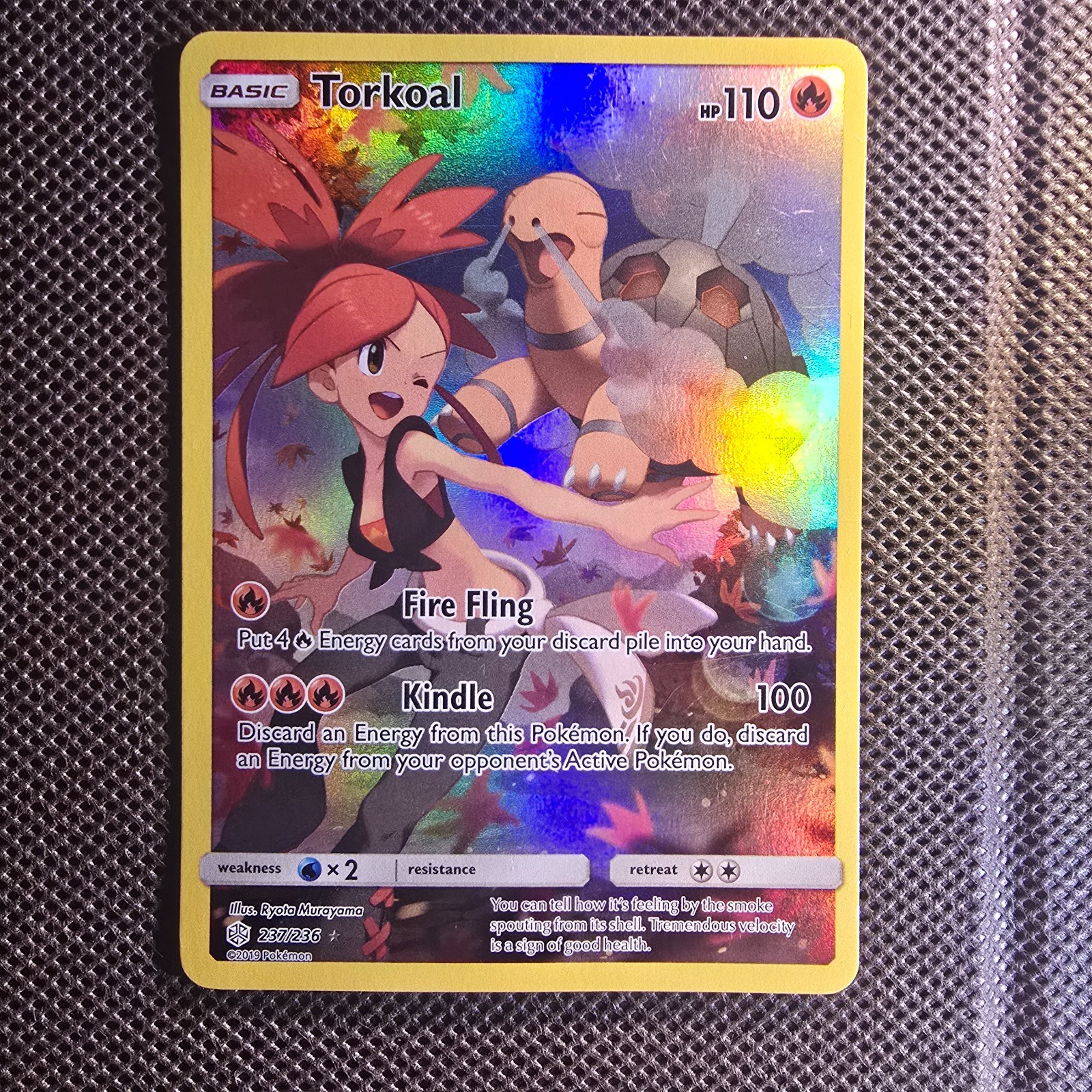 Torkoal (Secret) 237/236 Sm-Cosmic Eclipse Holo - NM - Secure Shipping