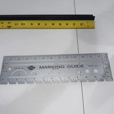 Traum Metal Patented Marking Guide Ruler Measuring Tool No. 134 13" x 3 1/2"