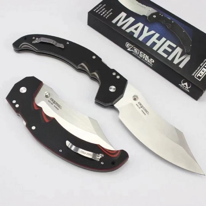 13" New Large S35VN Blade Nylon Fiberglass Handle Survival Folding Knife DF06 - Image 4 of 4