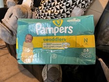 Pampers Swaddlers Diapers - Newborn - 84 Count - New Box Damaged 