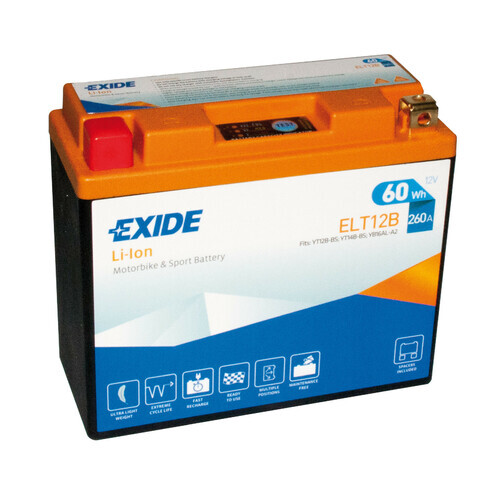 LJXL Batteria 12V - Exide Bike Li-Ion Lifepo4 - 60 Wh - 260 A