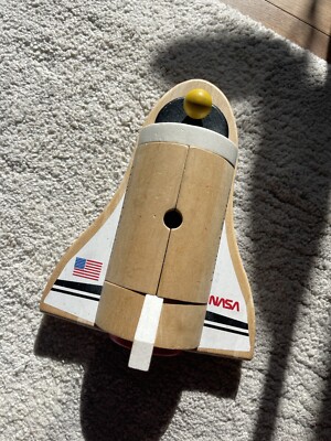 Plan Toys 木製 NASA space Shuttle Plan Toys RARE wooden NASA space Shuttle 1999 | eBay UK