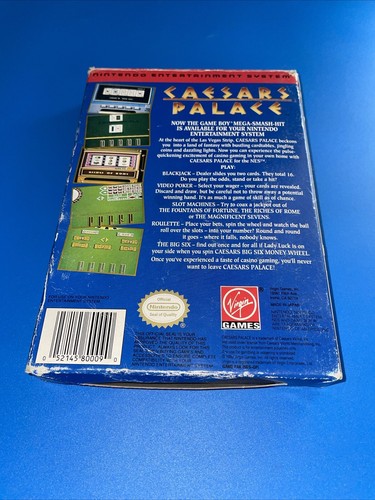 Caesars Palace Nintendo Entertainment System Box solo 1992 MR - Foto 6 di 6