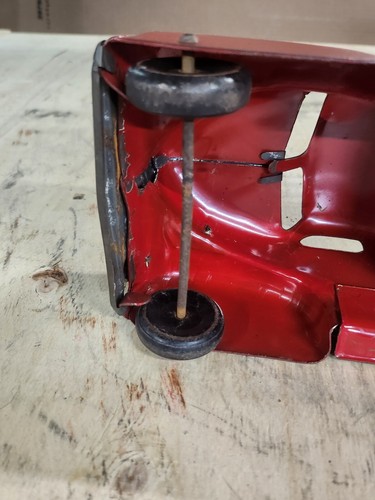 Motor delivery market tin pickup truck stamped steel vintage kids toy original - Picture 12 of 13