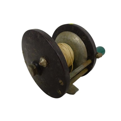 Vintage Penn No. 85 Saltwater Surfcasting Fishing Reel Brown w Green Handle - Picture 6 of 12