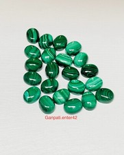 NATURAL MALACHITE OVAL CABOCHONS 9x7 MM CALIBRATED SIZE LOOSE GEMSTONE E