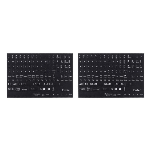 2pcs English Keyboard Replacement Sticker Keyboard Protector Stickers