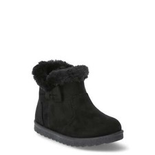 Wonder Nation Boots Baby Girl Size US 3 Black Faux Suede --25-336--