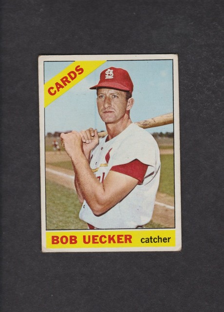 1966 TOPPS BASEBALL CARD 91 BOB UECKER ST LOUIS CARDINALS EX WITH 