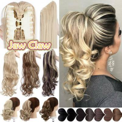 #ad #ad US Real Thick Claw Ponytail Hair Piece Clip in Hair Extension As Human Pony Tail $17.02