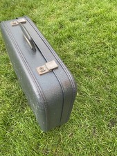 ANTICA VALIGIA GRIGIA VINTAGE ANNI 70 VALIGIA DA VIAGGIO VECCHIA BORSA PORTAPACCHI