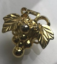 Paquette Gold Tone Belt Buckle Grapes