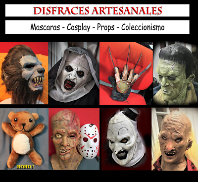 la caza de hombres latex asustadiza mascara terror cosplay de cara