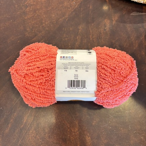Lion Brand Baby Soft Boucle Yarn | BRAND NEW | CORAL - Picture 2 of 2