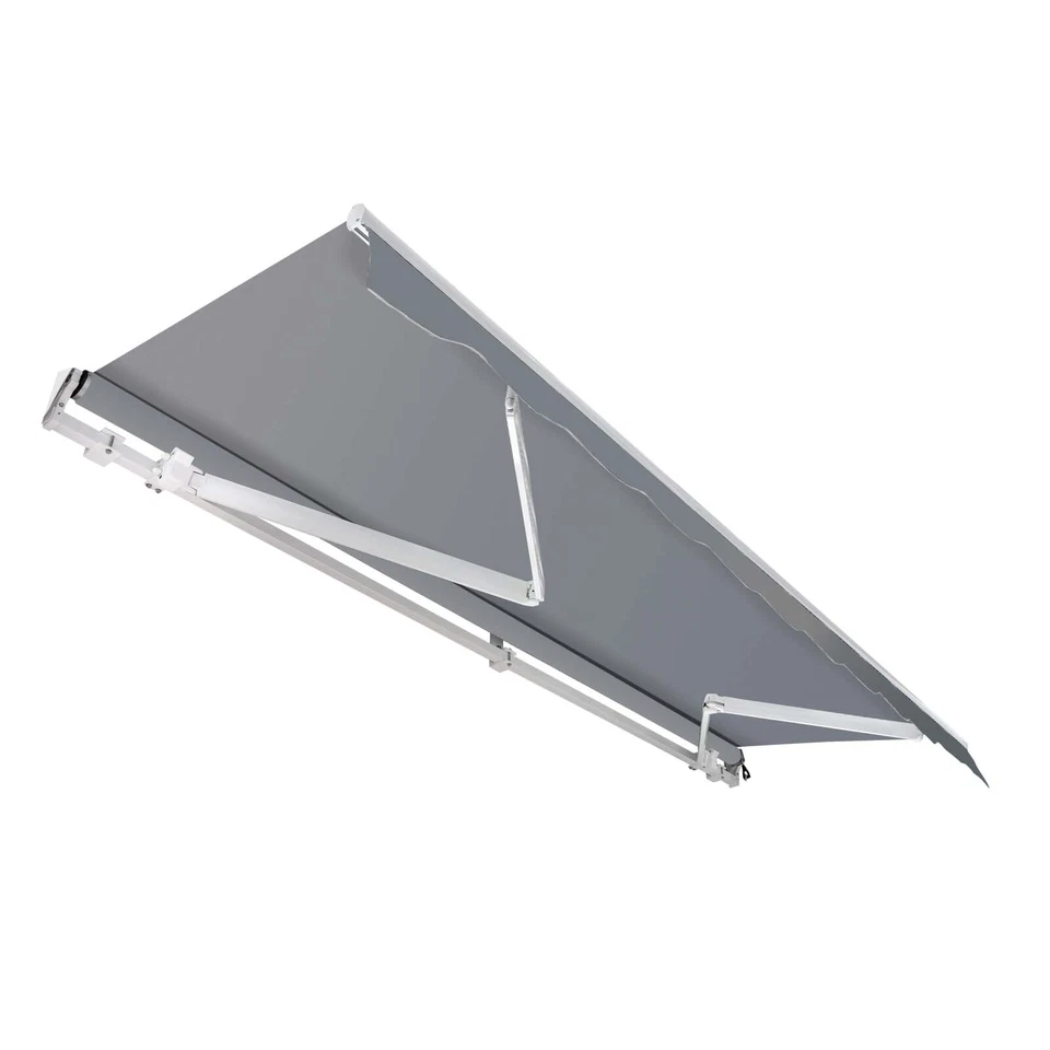 Toboli Store banne rétractable 3,5x3m Marquise Anthracite Auvent Pare-solaire - Photo 2/4