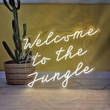 Welcome To The Jungle Vivid LED Neon Sign Lamp Light Flex Acrylic Custom Decor