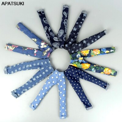 7Pairs Random Jeans Pants Dolls Clothes For 11.5'' 1/6 Doll Trousers Accessories