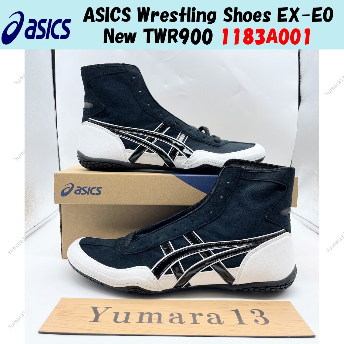 ASICS Wrestling Shoes EX-EO New TWR900 1083A001 Black Black White 