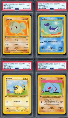 Complete PSA 9 Pokemon 2002 1st Edition Neo Destiny Common Set | eBay