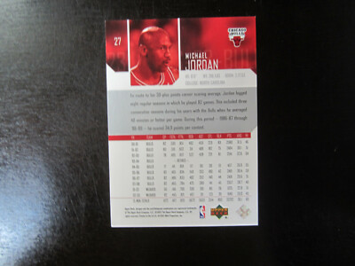 2003-04 Upper Deck # 27 Michael Jordan Card (J) Chicago Bulls | eBay