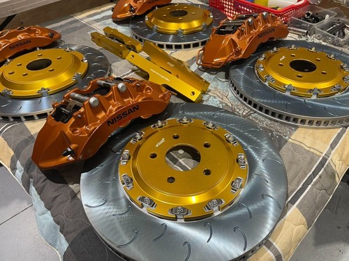 R35 GTR brake kit to suit Skyline R32 R33 R34 - Cross Drilled Discs - Picture 11 of 22