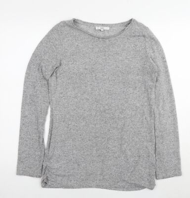 NEXT Damen Pullover Pulli grau Rundhals Viskose Größe 12
