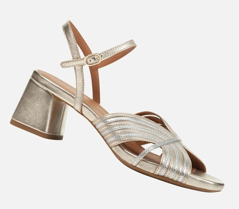 GEOX GENZIANA P/E scarpe donna sandali decollete decolte pelle tacco plateau - Immagine 4 di 4