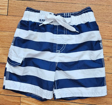 Kanu Surf Boys' Specter Quick Dry UPF 50 Beach Swim Trunk, Navy/White, 3T