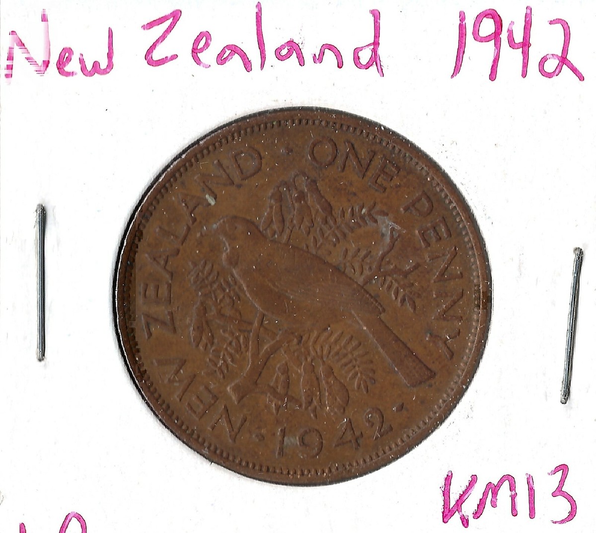 Coin New Zealand 1 Penny 1942 KM13 | eBay