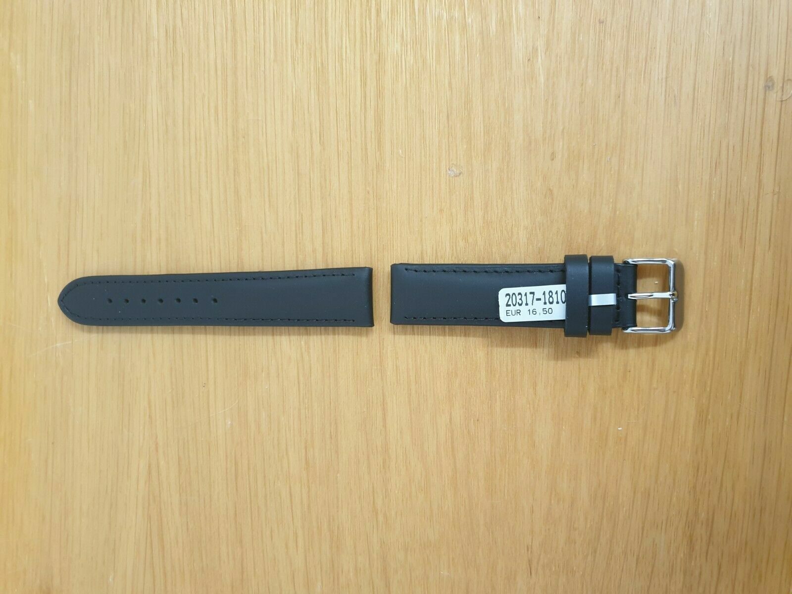 Bonflair -Satell Sport - schwarz Uhrband - leder - 18