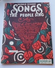 HAROLD DIXON'S SONGS THE PEOPLE SING. 1925 DIXON INC. MUSIC BOOK. UKULELE DETAIL