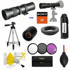 VIVITAR HD 420-1600MM F8 OBIETTIVO ZOOM AZIONE SPORTIVA PER SONY ALPHA A320 A290 A 230 