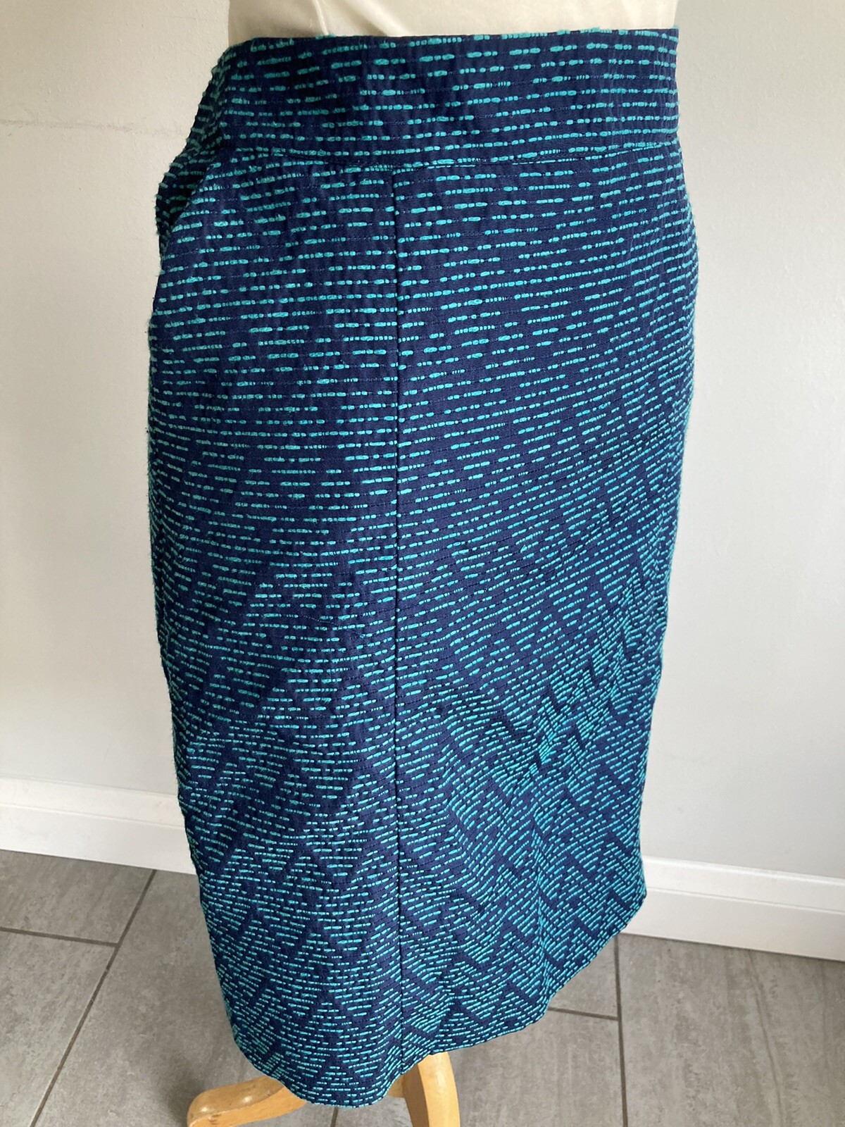 White Stuff Ladies Blue Patterned Lined Skirt Siz… - image 2