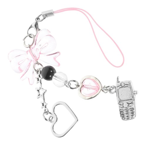 Cute Phone Strap Heart Shape Phone Case Charm Bowknot Phone Chain And Charm - 第 1/12 張圖片