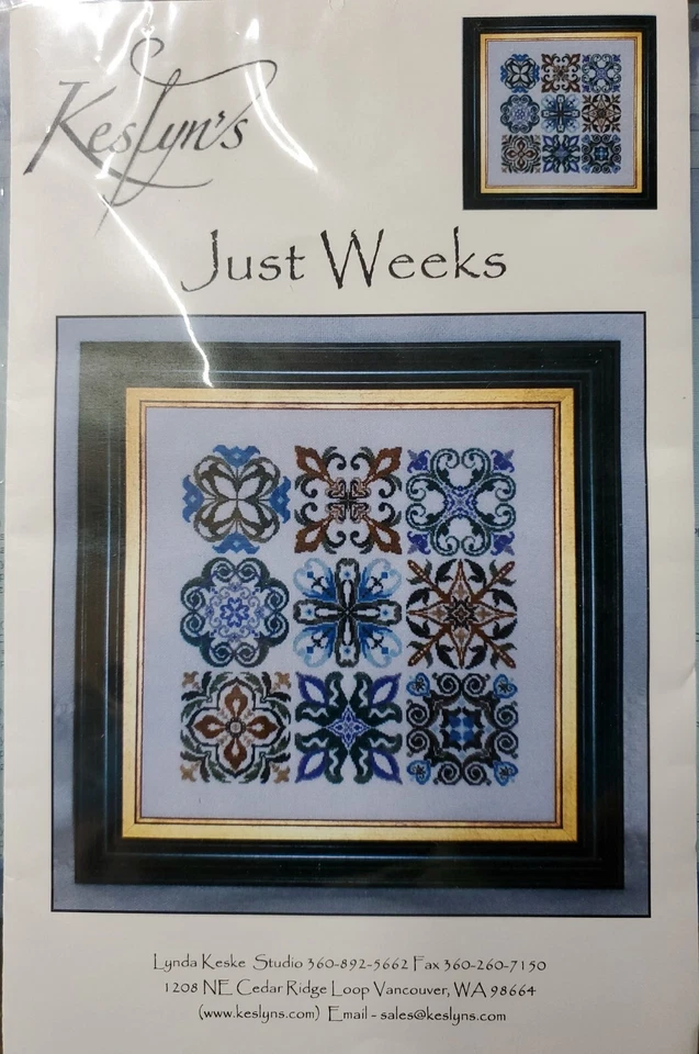 Keslyn's Just Weeks Cross Stitch Chart NIP 28 Count - Image 2 of 3
