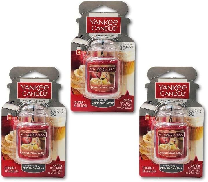Yankee Candle Gel Car Jar Ultimate Air Freshener Sugared Cinnamon