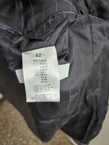 Versace Collection Men's Gray Blazer Coat Suit Jacket Lana Wool, Size 52 - Picture 7 of 8