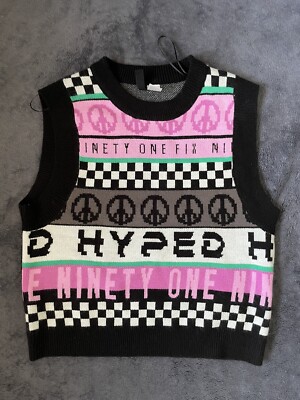 Divided by H&M - Hyped 91 Multicolor Cropped Vest Size XS