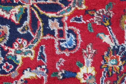 Vintage Worn Hand Made Traditional Oriental Wool Red Blue Carpet 389x291cm - Picture 13 of 20
